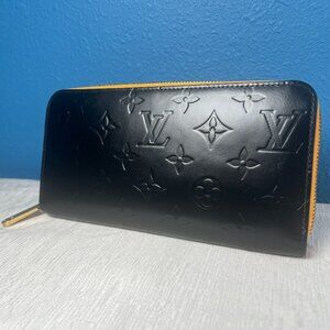 Louis Vuitton Monogram Black & Yellow Zippy Wallet